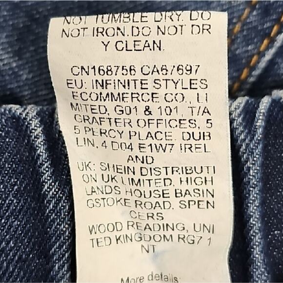 Relaxed Fit Women's Distressed Pull On Elastic Waist Jeans Med Blue Size XXL - Picture 8 of 9